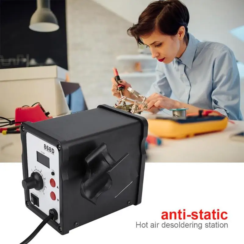 HILDA 868D 220V Digital LCD Display Soldering station electric soldering iron welding parts hot air gun LCD repair tool New