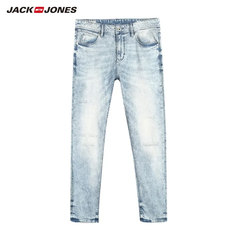 JackJones мужские зимние обтягивающие потертые вымытые джинсы мужская одежда | 219132513