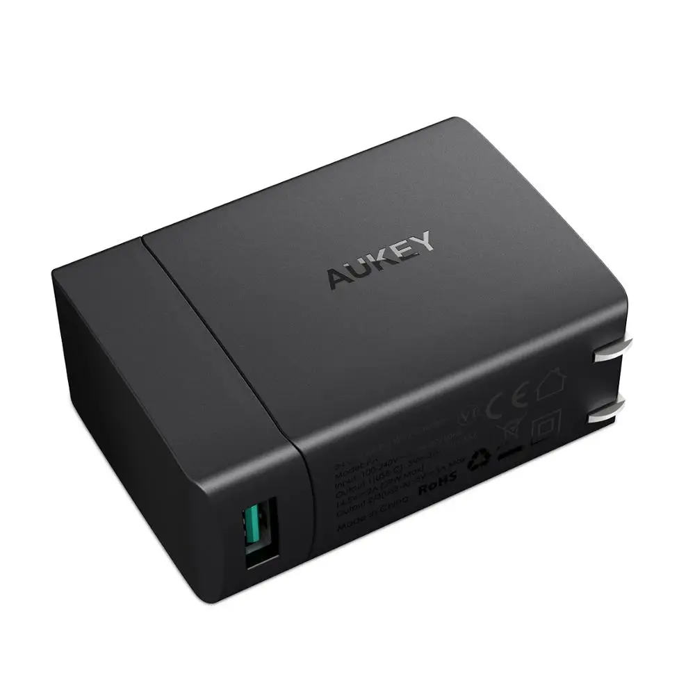 AUKEY 3Port Fast Charger US Plug 29W USB Wall PD Type C + 3A Charging Phone Socket for mobile NS Switch | Мобильные телефоны и