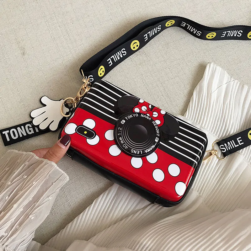 

women's bag 2020 summer shoulder crossbody bag waterproof mickey minnie handbag cute shaped camera bags fashion female square