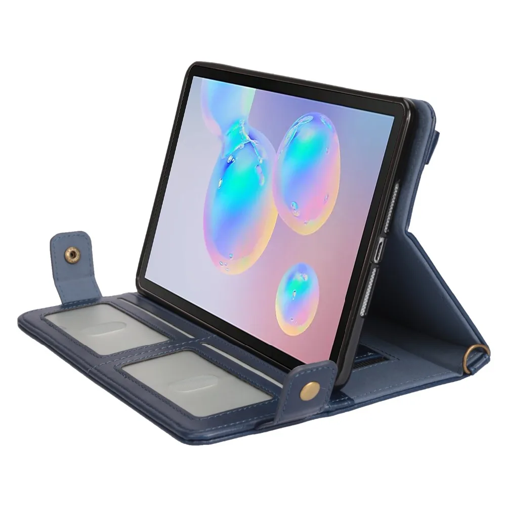 Для samsung T860 T865 чехол Tab S6 10,5 дюймов ремень через плечо сумка для переноски дизайнерский кожаный чехол держатель ручки для карточек модный бизнес