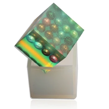 

Crystal Cube Mould UV Resin Epoxy Silicone Mold DIY Handmade Jewelry Making Tools Dried Flower Craft Decoration