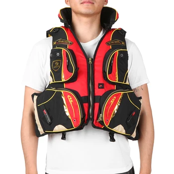 

Fishing Life Jacket with Multiple Pockets Floatation Vest Adults Buoyancy Waistcoat Ousafety survitval utility vest