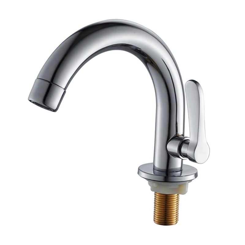 

Kitchen Basin Faucet Single Cold Deck Mounted Stainless Steel Basin Sink Faucet Mixer Tap Single Handle Bathroom Accessories
