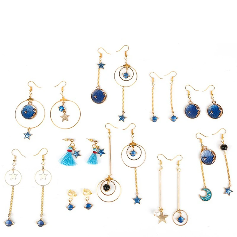 

6/10 Pairs DIY Handmade Craft Earring Hooks Beads Findings Stud Back Tassel Material Set Kit For Jewelry Drop Earring Making