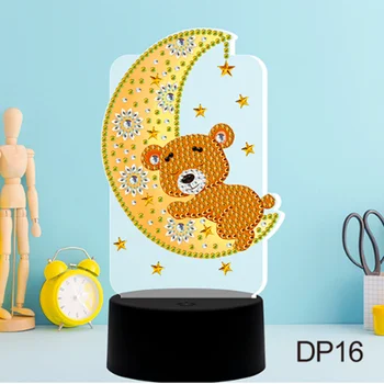 

New Design 7 Colors Available Table Lamp LED 5D Diamond Painting Light Diamond Mosaic Embroidery Animals Home Decor