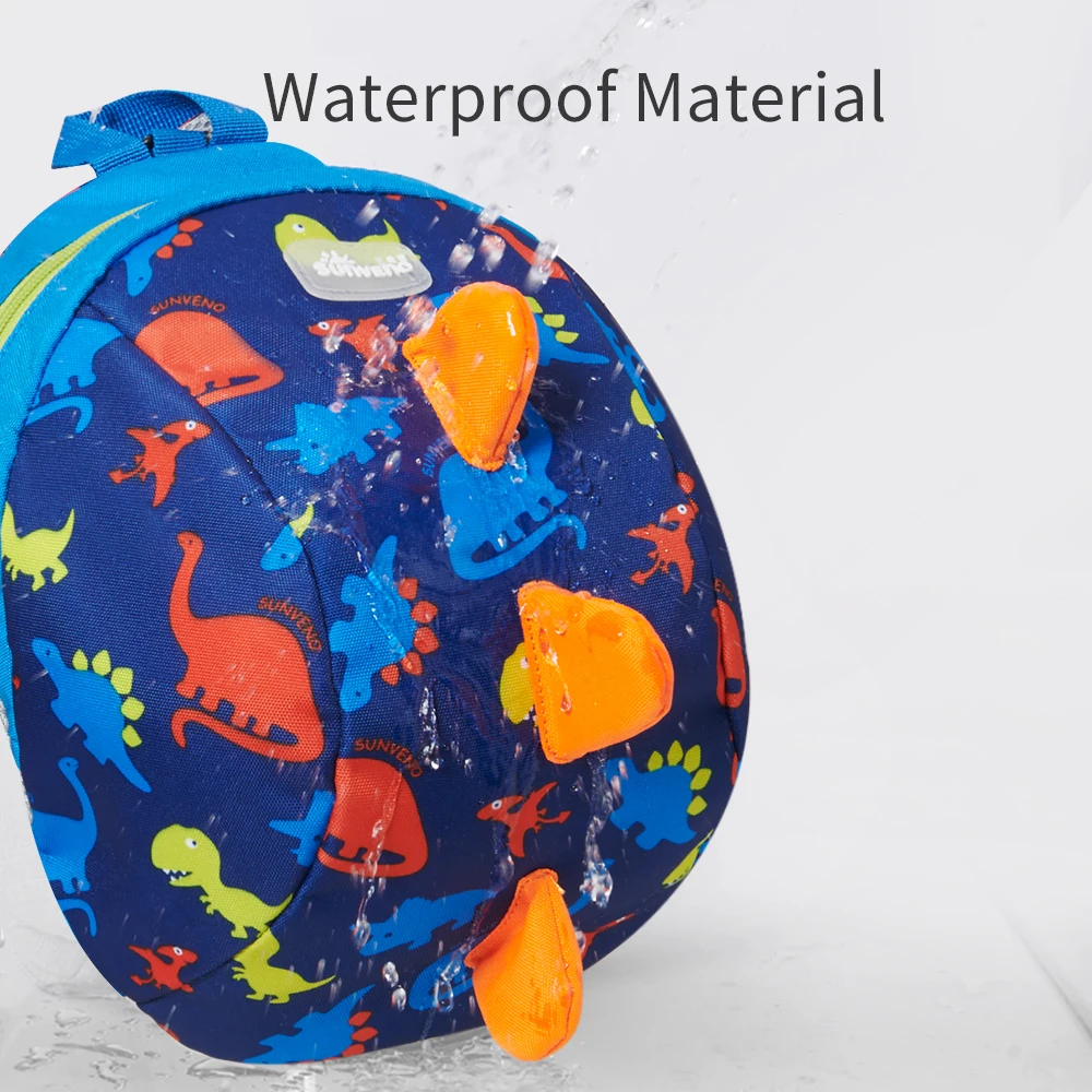 Sunveno Children's Backpack Bag for Boys Girls Toddler Preschool Kids Lunch Bag – Safety Harness Leash,Dinosaur, Lightweight 4