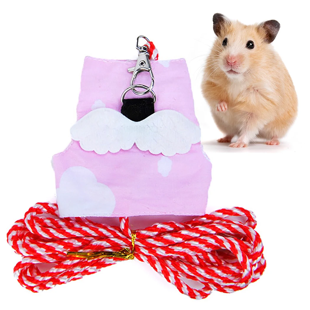 

Adjustable Nylon Harness Vest and Leash Set Lead for Pet Dwarf Hamster Gerbil Rat Mouse Ferret Chinchilla Ferret Squirrel Small