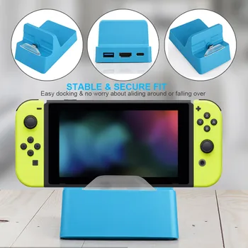 

HDTV PD Charging Dock Station Adjustable Portable Charger Bracket 4K HDTV Video Conversion Charging Base for Nintend Switch