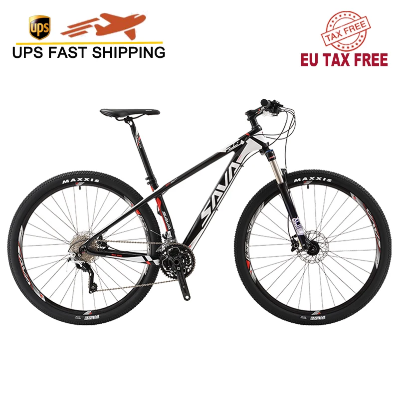 SAVA Mountain Bike Carbon Fiber mountain bike Carbon 29 inch Mountain Bike  Equip with SHIMANO Deore 30 speed carbon vtt velo vtt|Bicycle| - AliExpress