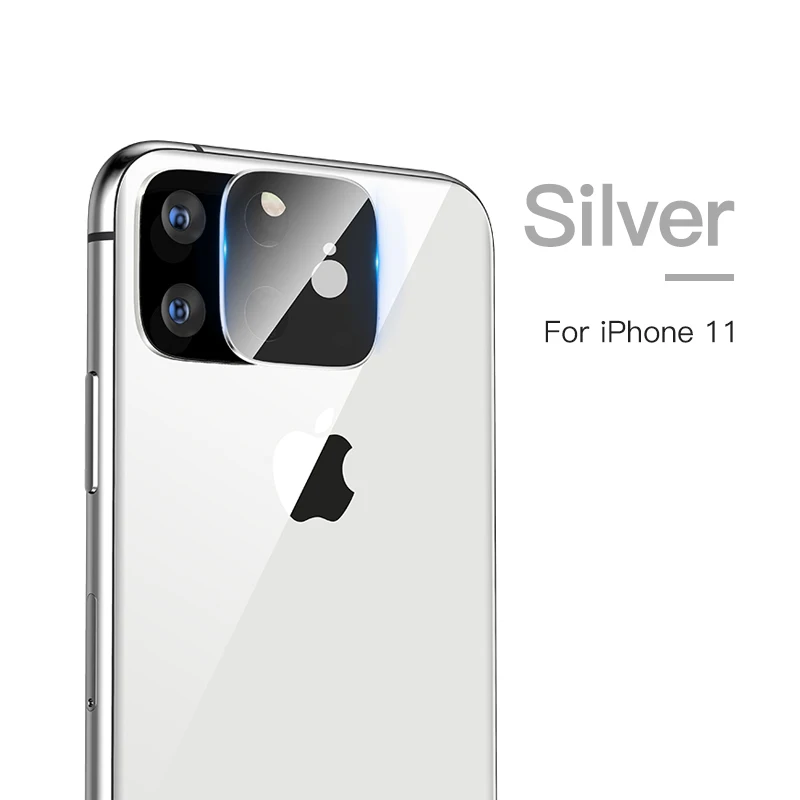 KUULAA Защита объектива камеры для iPhone 11 pro Max HD прозрачная камера закаленное стекло для iPhone 11pro бесшовное покрытие - Цвет: 11 Silver