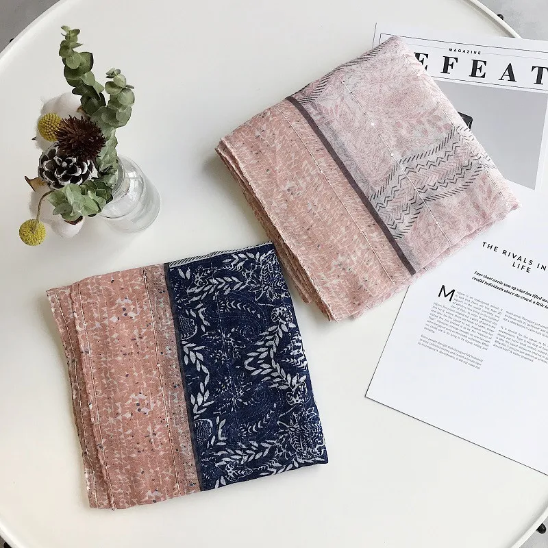 

Women Luxury Brand Cashew Floral Viscose Scarf Lady Print Soft Shawls and Echarpes Wrap Designer Scarves Muslim Stole Bandana