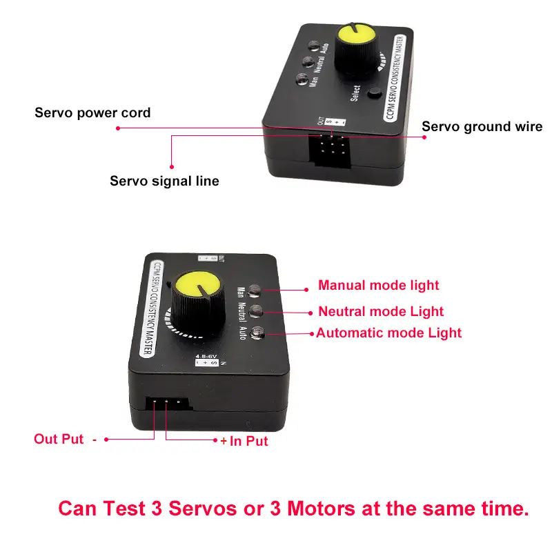 Multi Servo Tester 3CH ECS Consistency Speed Controler Power Channel CCPM Meter Master Checker RC Drone Helicopter RC Hobby image 6