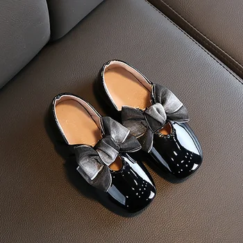 

Children Girls Shoes With Magic Poster Bowknot Girl Princess Shoes All-match Pump Shoes Mary Jane Shoes for 2-7Y