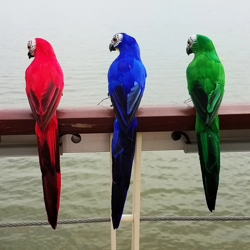 9.8 "Simulation Papagei Feder Rasen Figur Ornament Tier Vogelgart.vi 25cm 9.8 "Simulation Papagei Feder Rasen Figur Ornament Tier Vogelgart.vi 25cm