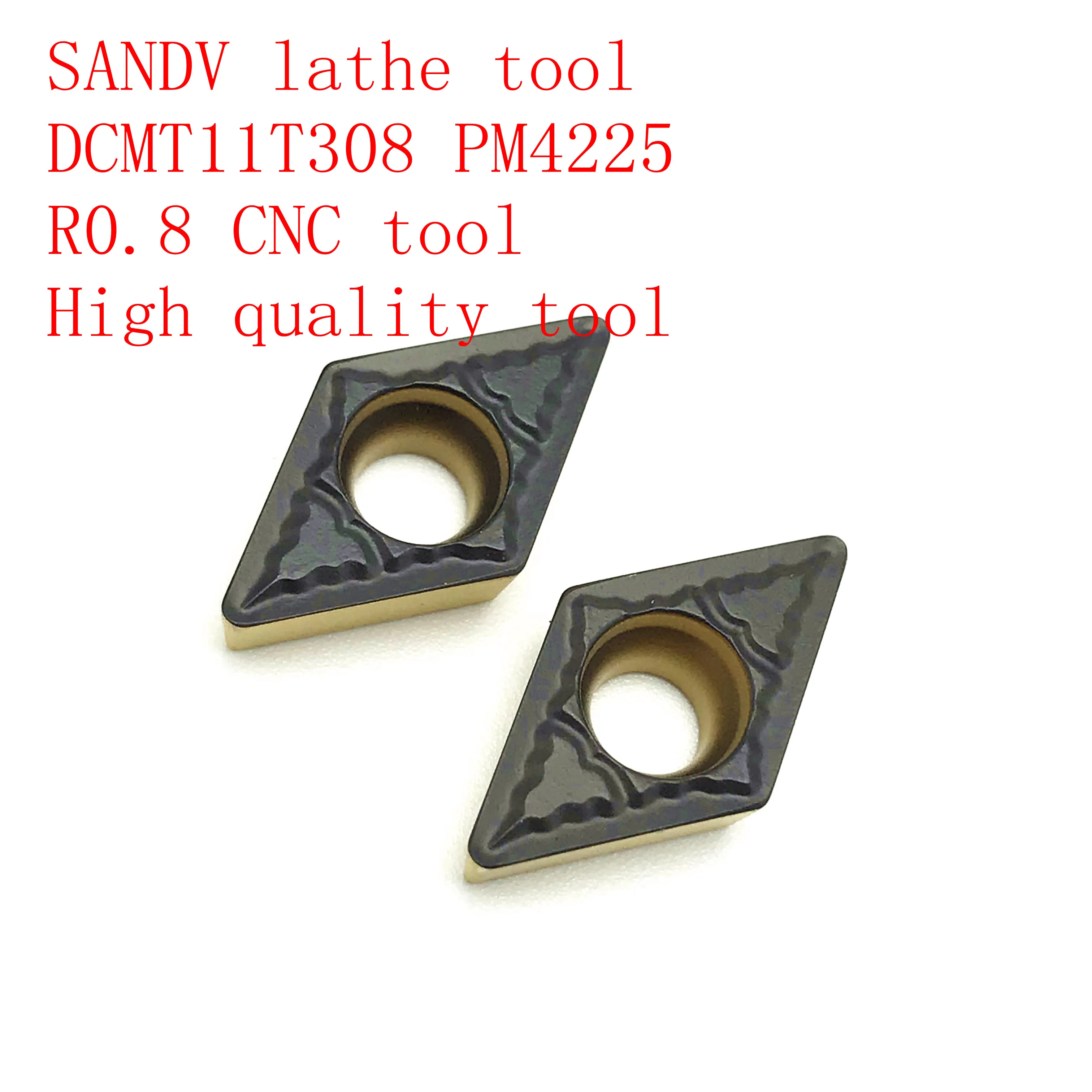 

SANDV high quality lathe tool DCMT11T308 PM4225 carbide tool internal turning tool, R0.8 CNC lathe tool semi-finishing tool