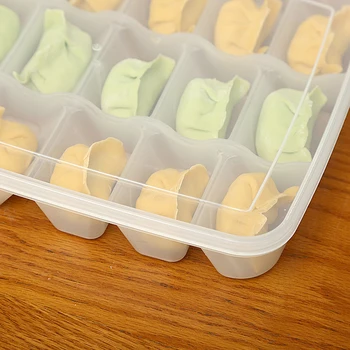 

Clear Dumplings Boxes Kitchen Fridge Freezer Food Storage Shelf Holder Container