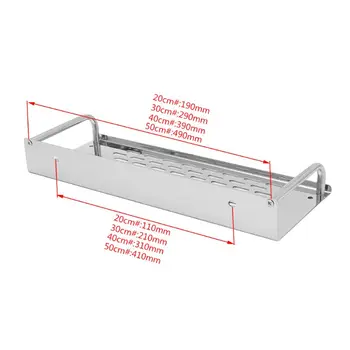 

Stainless Steel Kitchen Bathroom Shelf Wall-mounted Storage Rack Single Layer