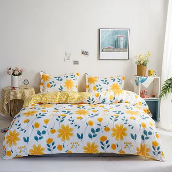 

Rural Style Yellow Duvet Cover 220x240 Pillowcase 3pcs,Bedding Set,200x200 Quilt Cover,Blanket Cover, Bed Sheet,Queen King Size