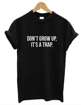 

DONT GROW UP Letter Print T Shirt Women Short Sleeve O Neck Loose Tshirt 2020 Summer Fashion Women Tee Shirt Tops