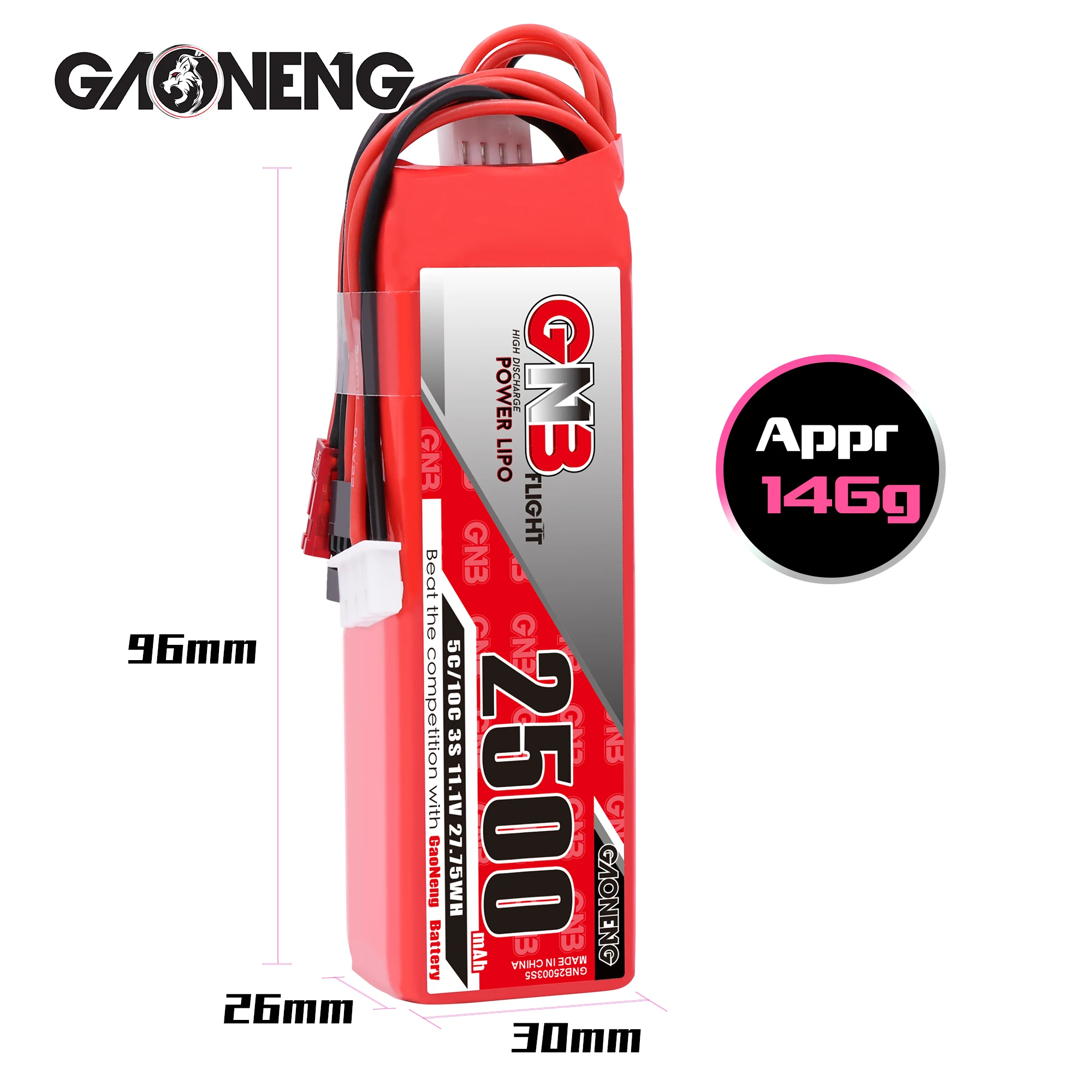 Gaoneng GNB 2500mAh 3S1P 11,1 V 5C/10C Lipo батарея для X9D Plus передатчик пульт дистанционного управления RC запчасти