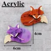 Vintage Acrylic Fox Brooches For Women Girls Animals Pins Foxes Handmade Resin Brooch Corsage Badge Backpack Shirt Jewelry Gifts ► Photo 2/6