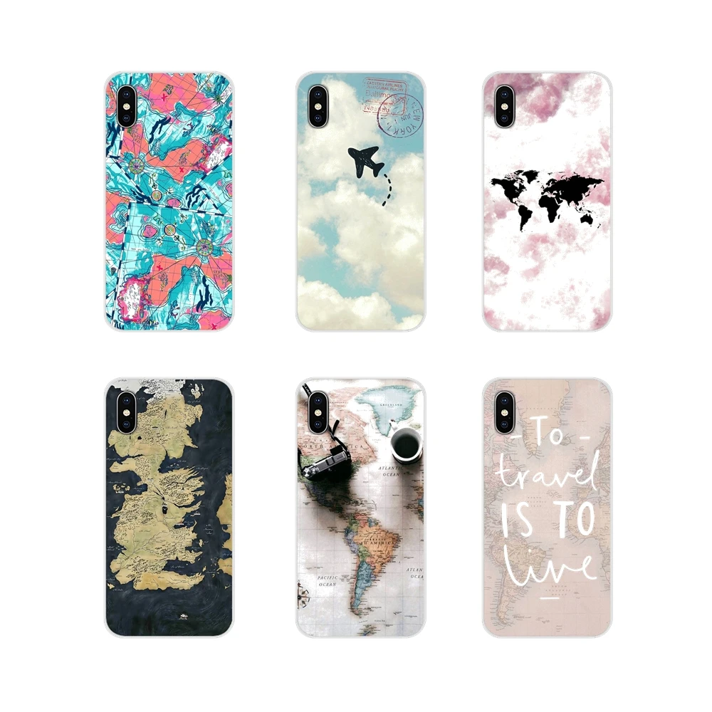 Карта мира для huawei G7 G8 P7 P8 P9 P10 P20 P30 Lite Mini Pro P Smart Plus 2017 2018 2019 Чехлы мобильных