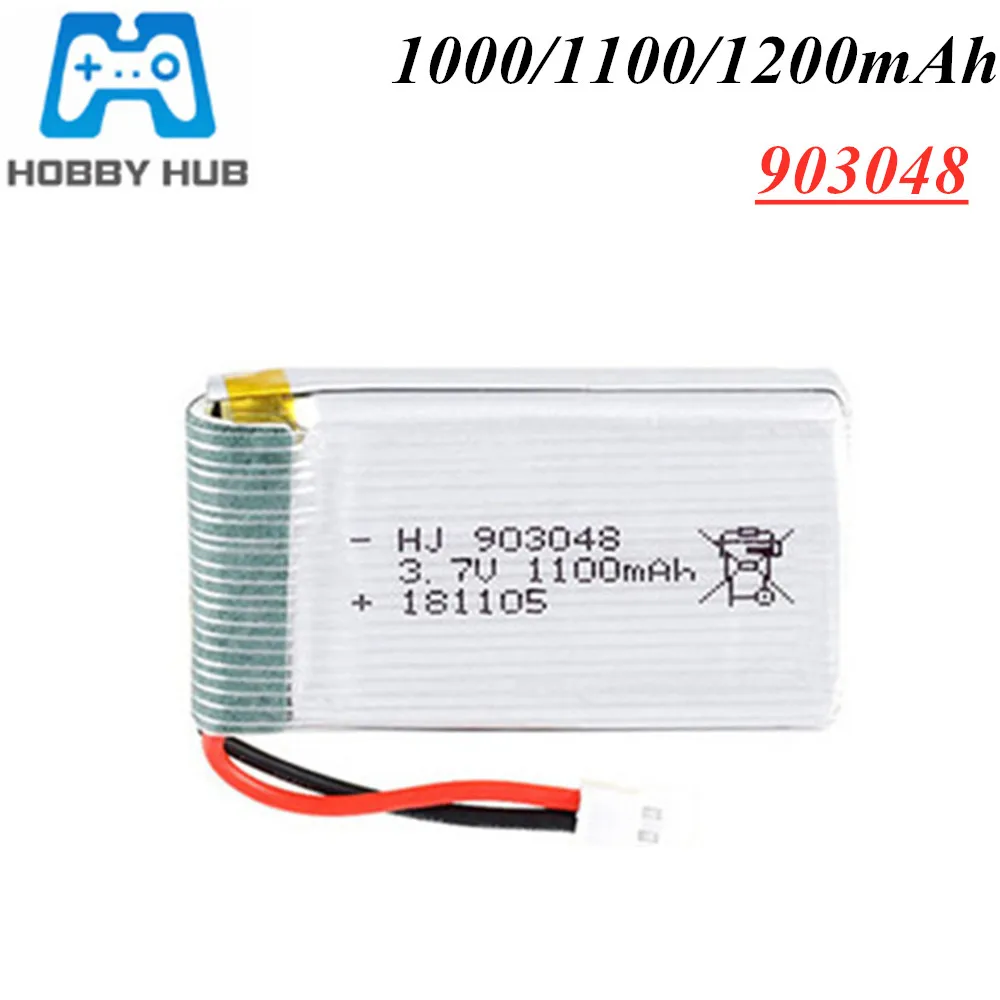 903048 3 7 V 1000mAh/1100mAh/1200mAh 20c литий-полимерный аккумулятор для H11D H11C RC Drone Airplanes Li-po v