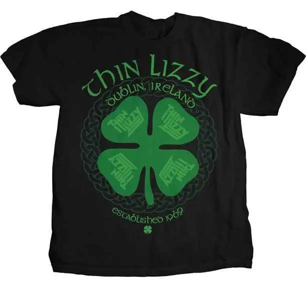 Тонкая футболка Lizzy Quadrifoglio S-M-L-XL-2XL Nuovo Ufficiale Привет верность Merch | Мужская одежда