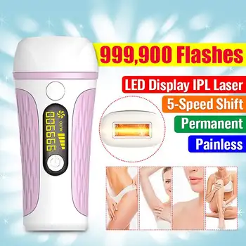 

NEW 999,900 Flash Professional Permanent IPL Epilator Laser Hair Removal LCD Display Bikini Painless Hair Remover Machine