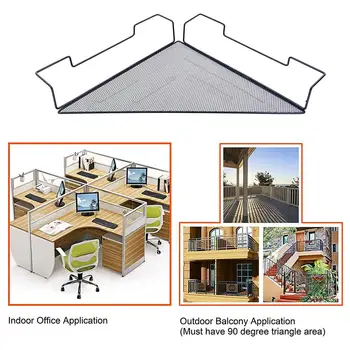 

Iron Square Triangle Office Table Cubicle Corner Hanging Shelf Storage Rack Sundries Organizer