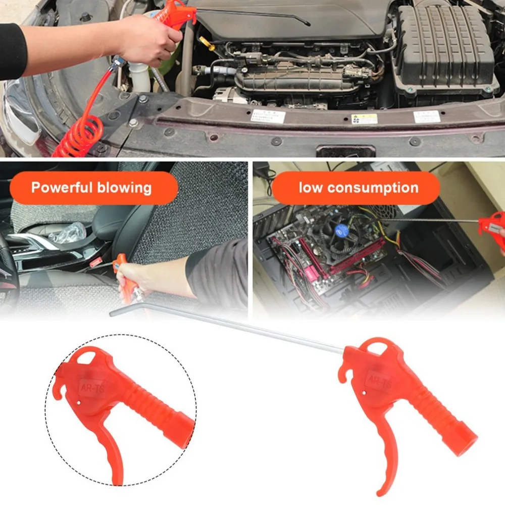 Red Plastic Handle Angled Bent Nozzle Air Duster Blow Gun Cleaner Blower Dust Pneumatic Tool | Инструменты