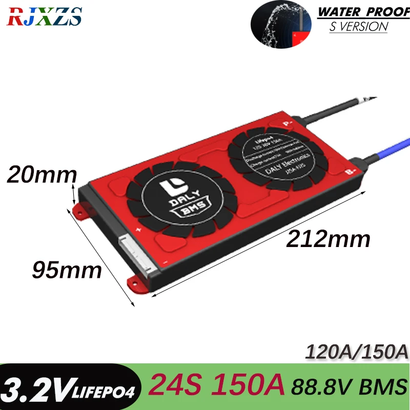 

BMS 24S 120A 150A Lifepo4 Water Proof High Current LiFePO4 72V 24S BMS PCM for electric bike