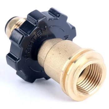 

POL To QCC1 Hose Universal Safety Control Durable Adapter Brass Outdoor Converts Propane Tank With