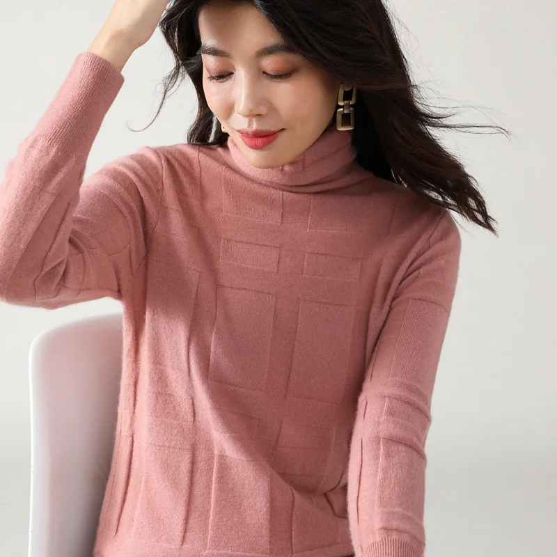 

2019 Autumn And Winter New Style WOMEN'S Dress Heap Collar Cashmere Sweater Women's Pullover Sweater Base Sweater Slim Fit Wooll