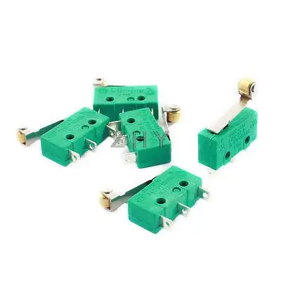 

5 Pcs Micro Limit Switch Short Roller Lever Subminiature SPDT Snap Action LOT