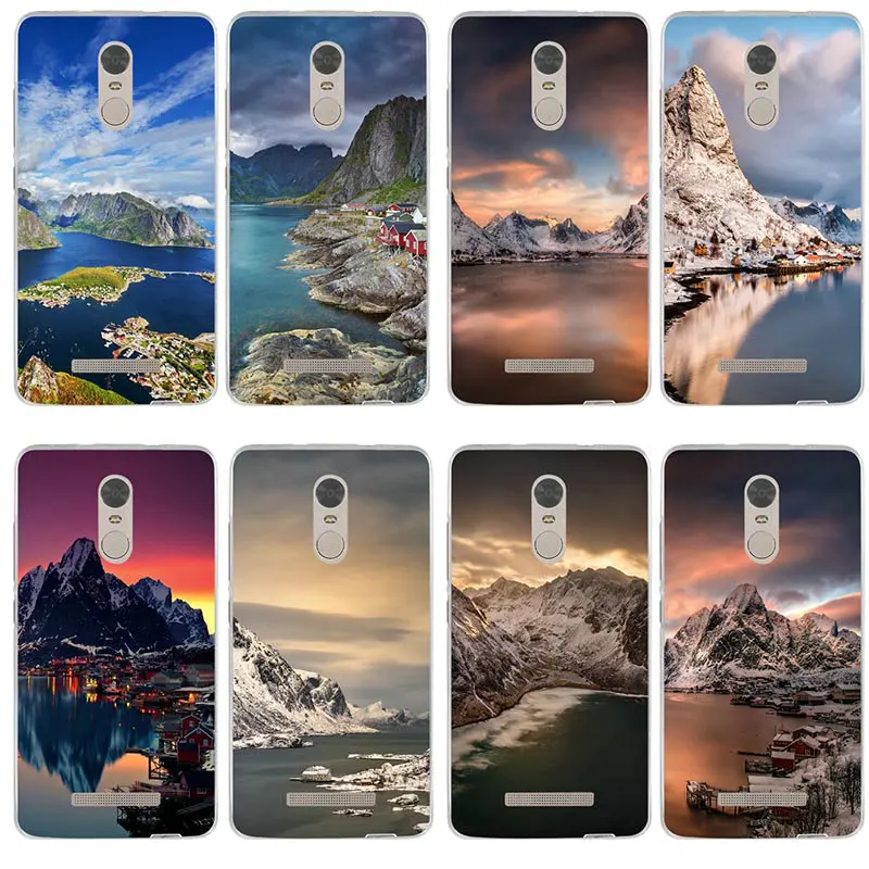 Красивый Lofoten пейзаж для Xiaomi mi Red Note 3S 4 4X 4A 5 5S 5A 6 8 A1 Pro Plus Max 3 Сумки силиконовый