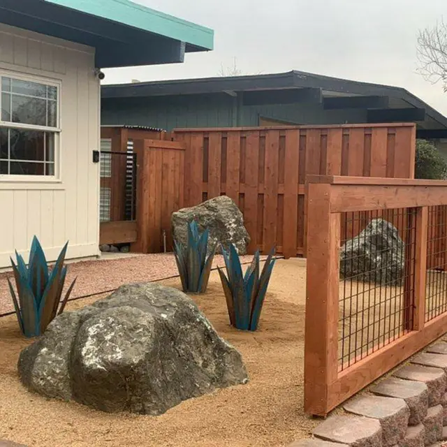 Diy Fém Udvari Art Agave Kaktusz Növény Rusztikus Szobor Otthoni Kert Figurák Kültéri Dekoráció Virágnövények Mesterséges Kiegészítők - Image 3