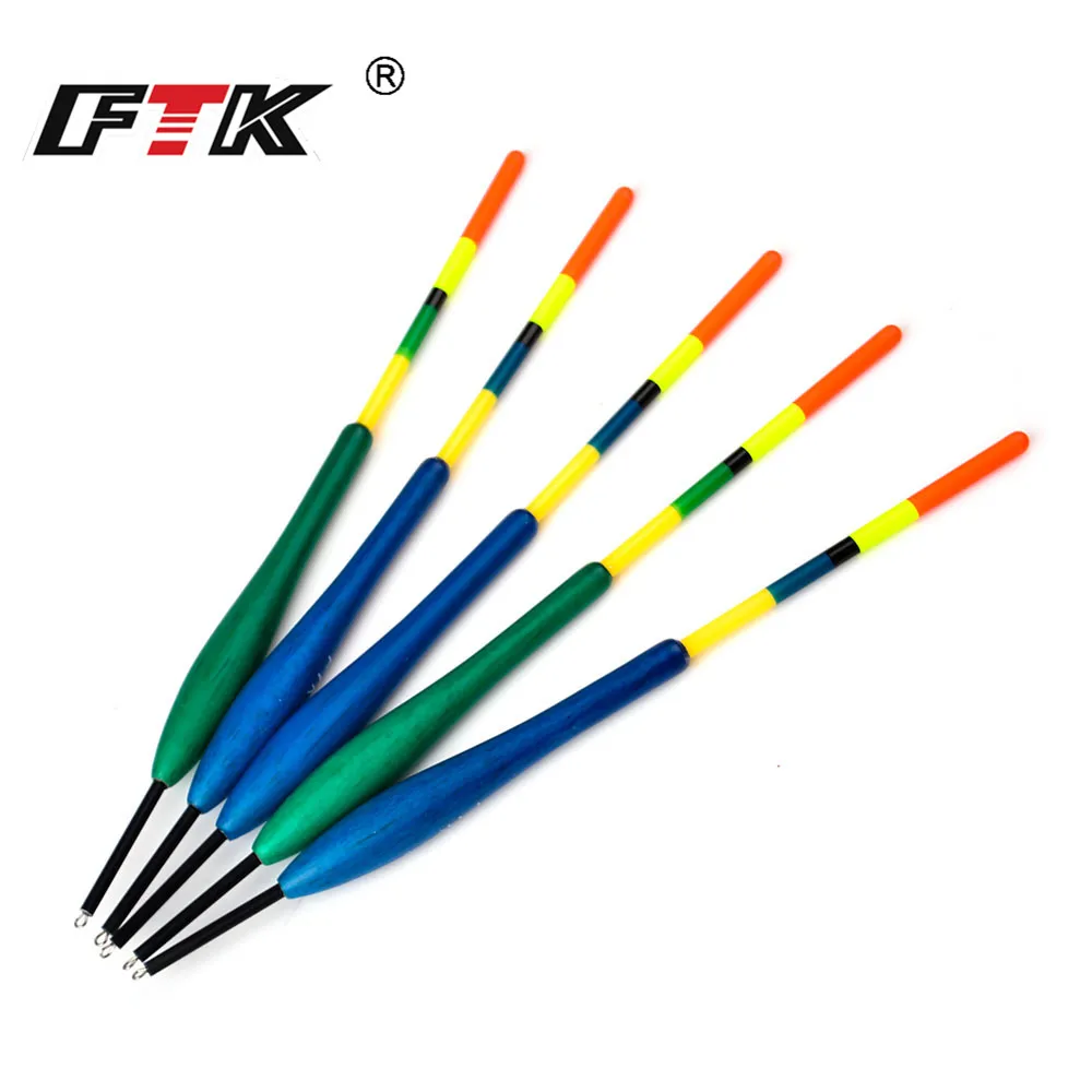 

FTK 5Pcs/Lot Barguzinsky Fir Bobber Length 20.5-22CM Float 3G 4G 5G Mix Color Fishing Float For Carp Fishing Tackle