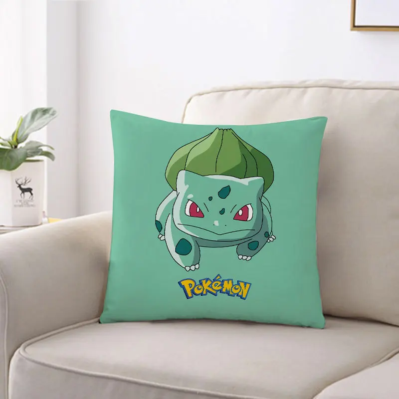 Pokemon Cushion Cover Plush Toys Pikachu Psyduck Pillowcase Cartoon Pillow Cases Sofa Car Anime Plush Children Toy 45x45cm