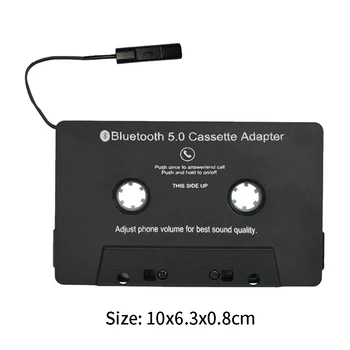 

Answer Phone Receiver Practical Adjustable Audio USB Charging Convert Car Cassette Adapter Wireless Bluetooth Player MP3 Music