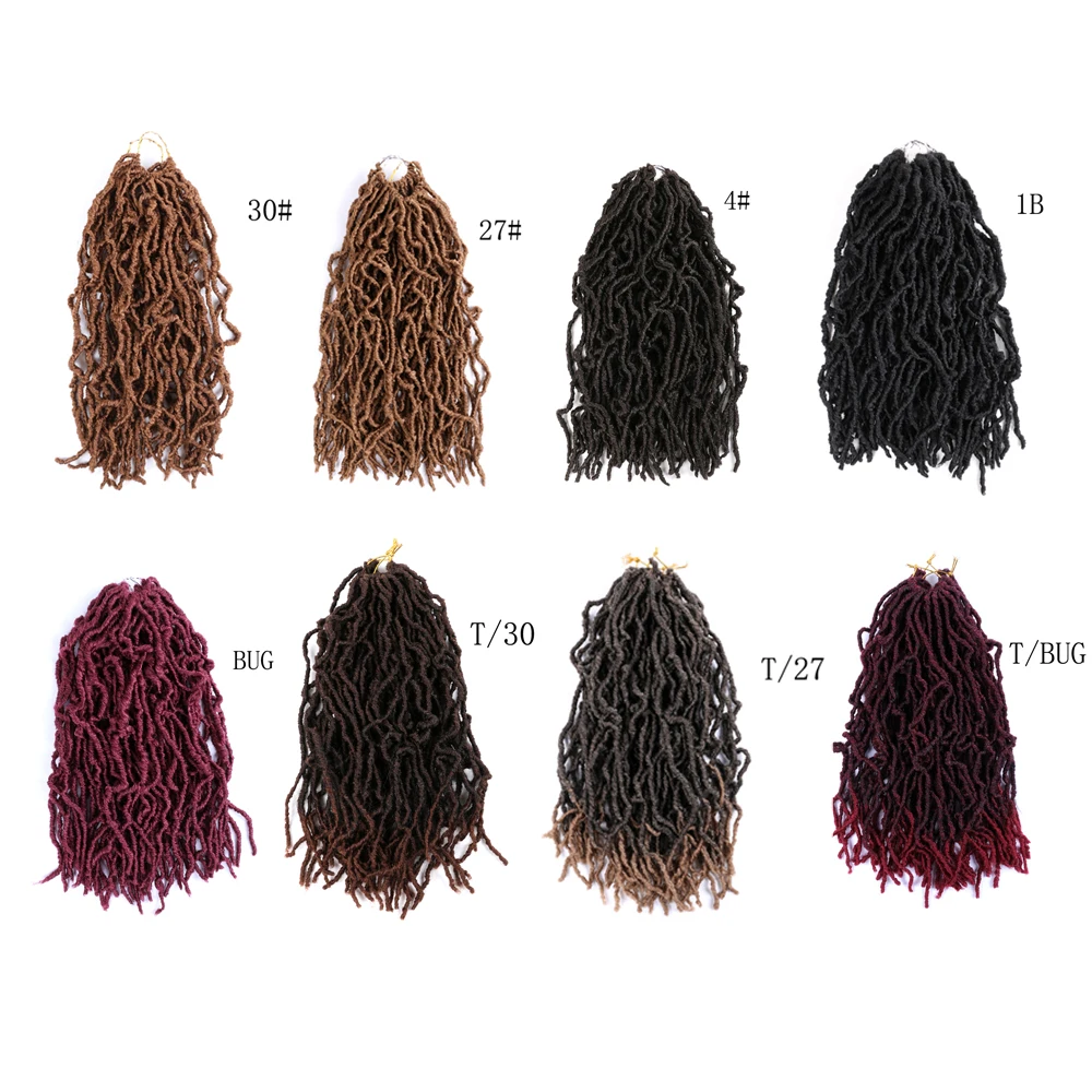 Faux locs Curly вязание крючком косички волосы для наращивания 21 прядь/упаковка Омбре синтетические косички волосы черный коричневый крючком волосы
