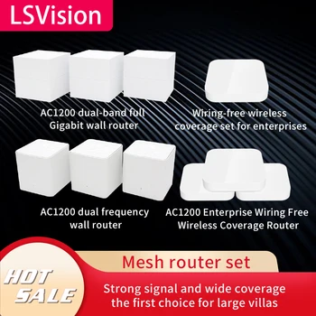 

Lsvision AC1200M Mesh Router Large Home Coverage Mesh Wifi System Router Dual-Band Wireless Repeater APP Control