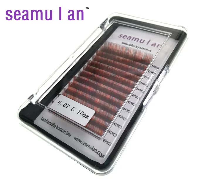 Seamulan grafting eyelashes mixed rainbow false eyelashes single tender 8 color eyelashes natural soft planting eyelashes