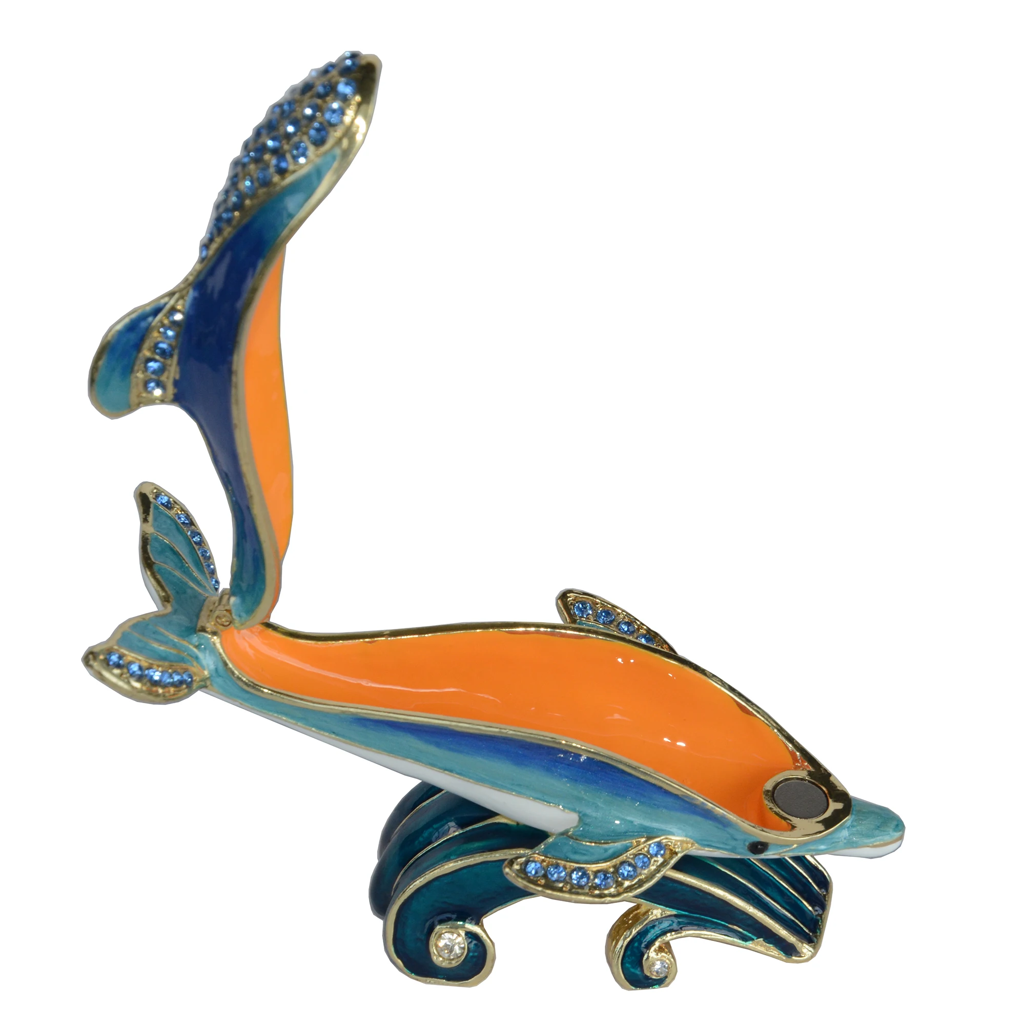 Dolphin Jewelled Trinket Box Nautical Figurine Sea Life Decoration Birtthday Gifts