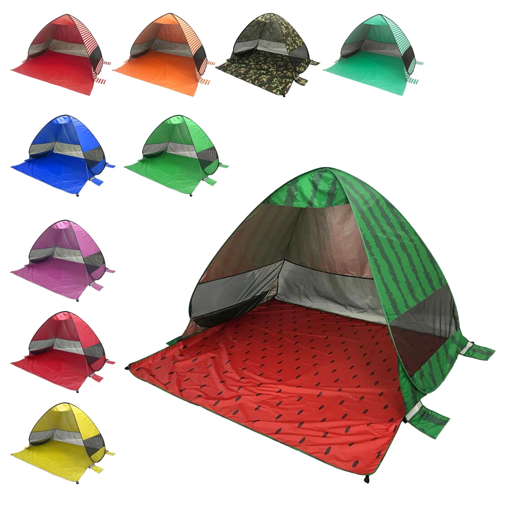 Outdoor Camping Beach Tent Sun Shelter Anti UV Canopy Vented Sunshade for Family Picnic 2-3 Person with Carry Storage Bag