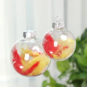 

6/9/16pcs Plastic Clear Transparent Ball 6/8/10CM Open Bauble Christmas Tree Ornaments Gift Pendant DIY Decoration Balls