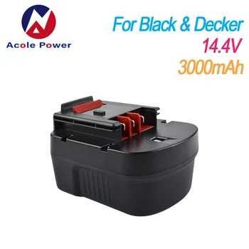 

Power Tools Battery Replacemet For Black&Decker 14.4V 3000mAh BD1444L/BD-1444L/B-8316/BPT1048/FSB 14/A14/A14F/A144EX/HPB14