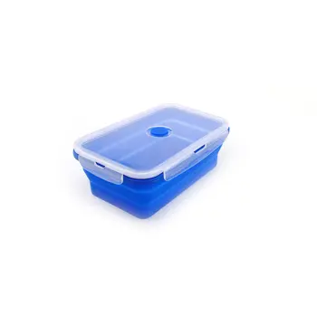

Practical Colorful Foldable Silicone Lunch Box Eco-Friendly Portable Size Children Food Container Microwave Oven Lunchbox