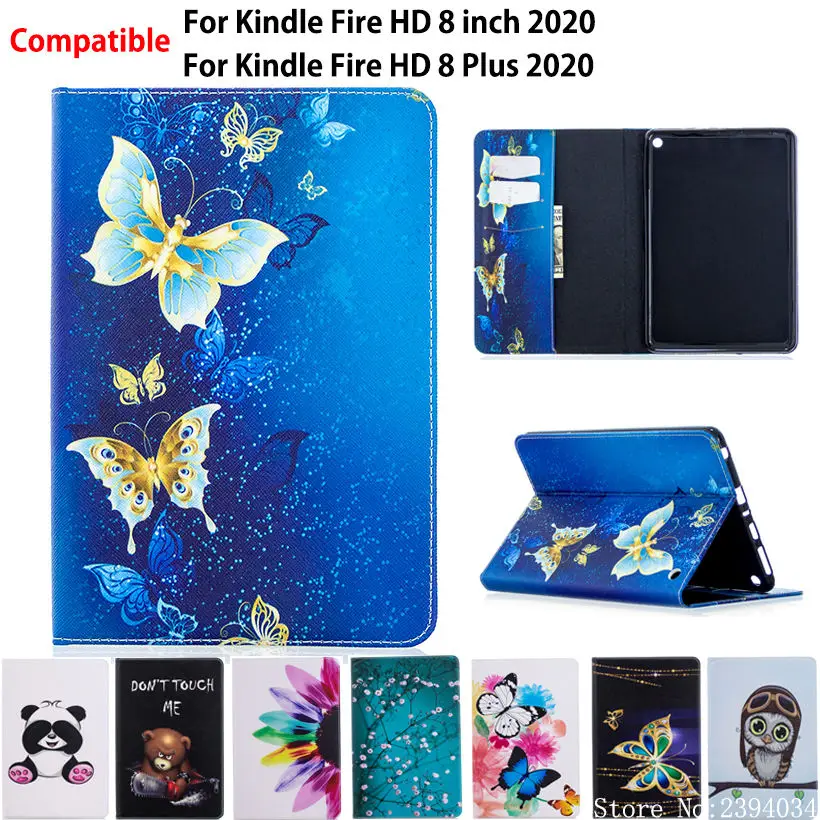 Custodia Per Amazon Fire Hd8 Hd 8 2020 Cover Di Decima Generazione Per Fire Hd 8 Plus 2020 Funda Coque Moda Verniciata Flip Stand Capa